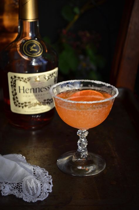 Hennessy Sidecar Recipe, Cocktails With Hennessy, Hennessy Sidecar, Hennessy Drinks Recipes, Weetabix Recipes, Hennessy Cocktails, Zabaglione Recipe, Rocco Dispirito Recipes, Booze Board