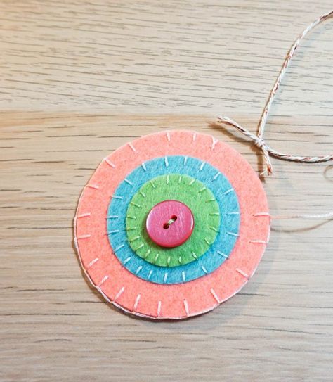 Felt Medallion Ornaments Felt Circles, Applique Towels, Fund Raiser, Inexpensive Gift, Blanket Stitch, Cricut Maker, Three Color, Choose Colors, Needle Felting