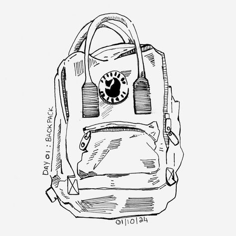 @inktober Day 1: Backpack Let’s see how far I get this time! 😅 Starting off with my work horse of a bag. I must wear it most of the time I’m out and about. It’s also the perfect size for my sketchbook. #inktober2024 #inktober2024backpack #inktober Work Horses, My Sketchbook, Out And About, A Bag, Wear It, I Got This, Good Times, Sketch Book, Horses