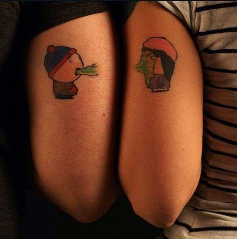 South Park Tattoo, Couples Tattoos, Listen Carefully, Kenny South Park, South Park Memes, Cool Chest Tattoos, Tattoo Fails, South Park Funny, Incredible Tattoos