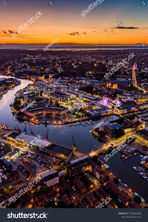 Bristol City Landscape View Night ArielLandscape#City#Bristol#Ariel Uk Scenery, Clifton Village, Bristol University, London In December, England Aesthetic, Working Farm, London Dreams, Bristol England, Moving To The Uk