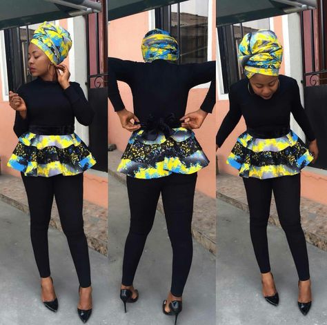 Detachable Peplum, Peplum Belt, Nigerian Fashion Ankara, African Fashion Designers, Kente Styles, African Fashion Ankara, African Traditional Dresses, African Print Dresses, Peplum Styles