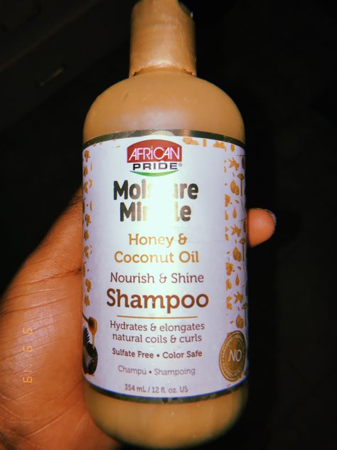 African Pride Moisture Miracle, Moisture Miracle, Hair Products, Free Coloring, Coconut Oil, Natural Hair, New Collection, Shampoo Bottle, Natural Hair Styles