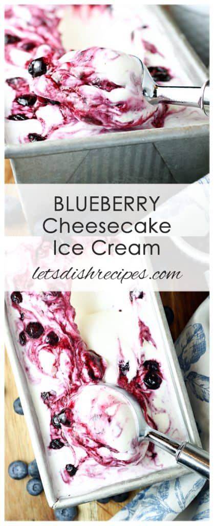 Blueberry Cheesecake Ice Cream Recipe, Blueberry Cheesecake Ice Cream, Cheesecake Ice Cream Recipe, Weight Watcher Desserts, Lemon Blueberry Cheesecake, Blueberry Ice Cream, Making Homemade Ice Cream, Cheesecake Ice Cream, Vanilla Cheesecake