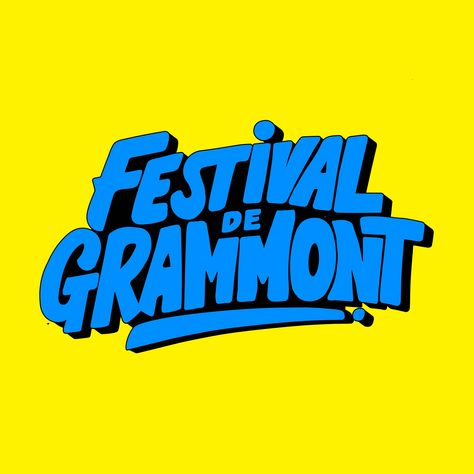 Typography Design - Festival De Grammont by Chika Okeke Festival Design Poster, Festival Typography, Lays Logo, Festival Logo Design, Sunset Graphic Design, Festival Graphic Design, Masthead Design, Christmas Typography Design, Music Festival Logo