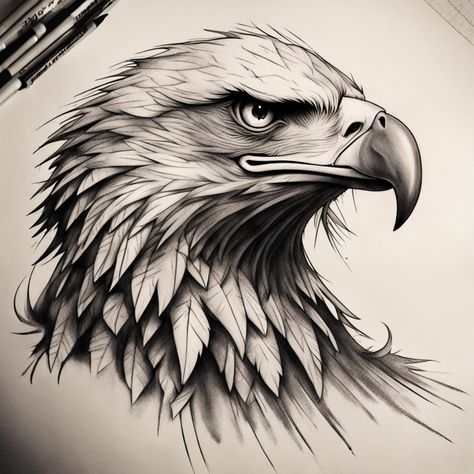 Easy Cartoon Characters, Eagle Head Tattoo, Eagle Artwork, Eagle Face, Eagle Drawing, Lion Head Tattoos, Lion Artwork, Military Tattoos, Mens Shoulder Tattoo