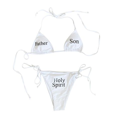 Father Son Holy Spirit, White Bikinis, Blouse Tank Top, Women Halter, Hoodie Coat, Father Son, Holy Trinity, One Piece Swimwear, Holy Spirit