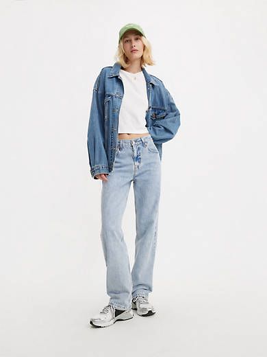 Low Pro Women's Jeans - Medium Wash | Levi's® CA Relaxed Jeans Women Outfit, Levis Low Pro Jeans Outfit, 90’s Jeans Outfit, Mid Rise Jeans Outfit, Spring Style Outfits, Europe Spring Outfits, Levi Vintage Jeans, Parisian Spring, Wash Jeans Outfit