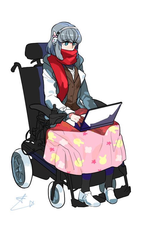 Anime Disabled, Anime Wheelchair, Disabled Oc, Danganronpa Ships, Character Design Girl, Super Mario Art, Mario Art, Danganronpa 3, Danganronpa Characters