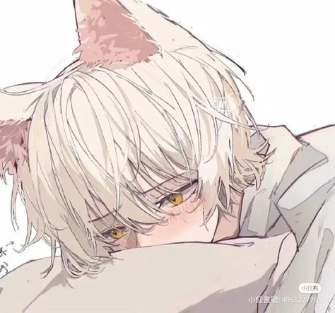 Neko Boy, Anime Character, Anime Art, Anime, Hair, Art