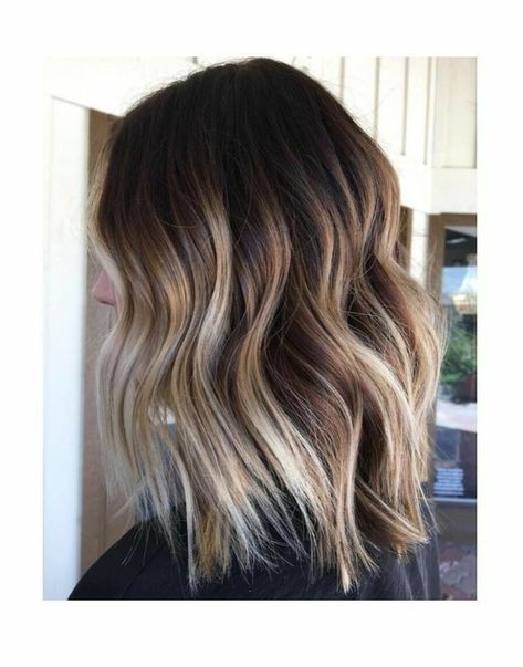 Mid Length Haircuts Straight, Medium Length Ombre Hair, Haircut Style For Long Hair, New Haircut Style, Brown To Blonde Ombre Hair, Hairstyles Mid Length, Make Curly Hair, Mid Length Haircuts, Brown Shoulder Length Hair