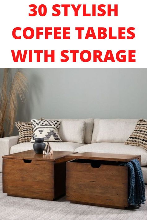 Storage Box Side Table, Storage Ottoman Living Room Rectangle, Square Storage Coffee Table, Living Room Tables With Storage, Blanket Storage Coffee Table, Living Room Without Coffee Table Ideas, Coffee Table Toy Storage, Storage End Tables Living Room, Easy Diy Coffee Table With Storage