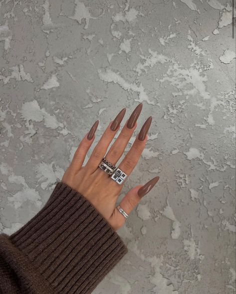 Matted Nails, Prom Eye Makeup, Cute Acrylic Nail Designs, School Nails, Brown Nails, Fire Nails, Put A Ring On It, Cute Acrylic Nails, Acrylic Nail Designs