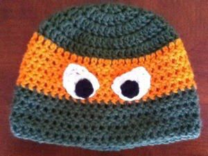 Crochet Ninja Turtle Hat Pattern - Repeat Crafter Me Ninja Turtle Crochet, Basic Crochet Hat, Crochet Ninja Turtle, Ninja Turtle Hat, Turtle Hat, Turtle Crochet, Crochet Baby Beanie, Crochet Kids Hats, شال كروشيه