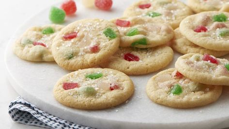 Whether you grew up with them or are just discovering their colorful appeal, Gumdrop Cookies deserve a permanent spot in your baking repertoire. This updated version was kitchen-tested to achieve the perfect sugar cookie consistency and just the right amount of spice drops—so you know they’ll be perfect every time. Gumdrop Cookies, Betty Crocker Cookies, Spice Drops, Gum Drop, Perfect Sugar Cookies, Best Christmas Cookie Recipe, Betty Crocker Recipes, Sugar Cookie Mix, Cookies And Candy