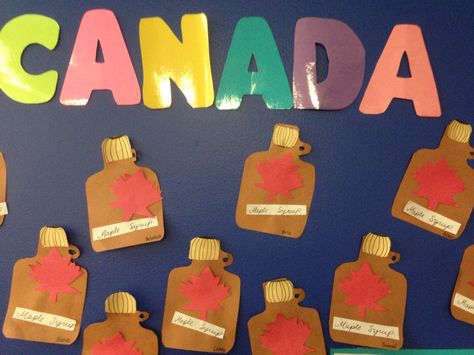 Canadian maple syrup craft  Around the world theme Canada Theme Preschool, Canada Day Art Preschool, Canada Day Preschool Activities, Canada Preschool Crafts, Canada Crafts, Maple Syrup Crafts For Kids, Canada Preschool Activities, Canada Crafts For Kids, Canada Day Provocation