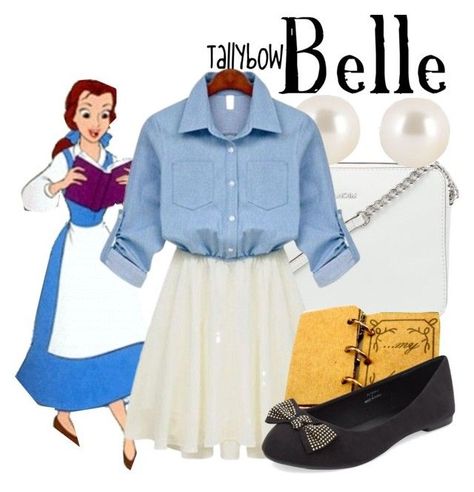 Belle by tallybow on Polyvore featuring polyvore, fashion, style, MICHAEL Michael Kors, Henri Bendel and Disney Belle Inspired Outfits, Dapper Day Outfits, Disney Character Outfits, Disney Bound Outfits Casual, Belle Outfit, Princess Inspired Outfits, Inspirational Outfits, Disney Princess Outfits, Disney Themed Outfits