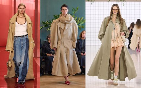 The Best Spring 2025 Fashion Trends to Shop Now 2025 Fashion Trends, Oversized Trench Coat, 2025 Trends, Embellished Skirt, Skirt Trends, Draped Skirt, 2025 Fashion, Fringe Dress, Classic Wardrobe