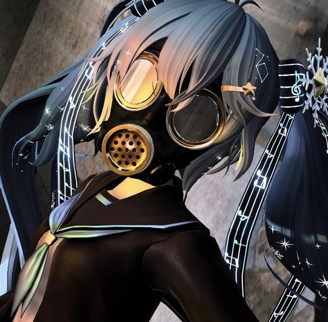 Hatsune Miku Gas Mask, Spotify Pfp, Hatsune Miku Project Diva, Miku Hatsune Vocaloid, Vocaloid Characters, Project Diva, Miku Vocaloid, Miku Hatsune, Profile Photos