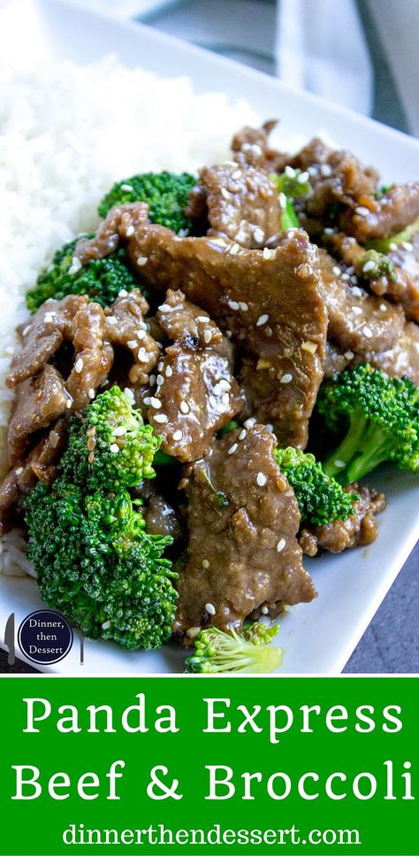 A Panda Express Beef and Broccoli delicious spot-on copycat with tender stir fried flank steak and steamed broccoli in a classic ginger soy sauce. Panda Express Beef And Broccoli, Broccoli And Beef, Panda Express Recipes, Beef And Broccoli Recipe, Mapo Tofu, Beef And Broccoli, Broccoli Recipe, Recipes Beef, Lo Mein