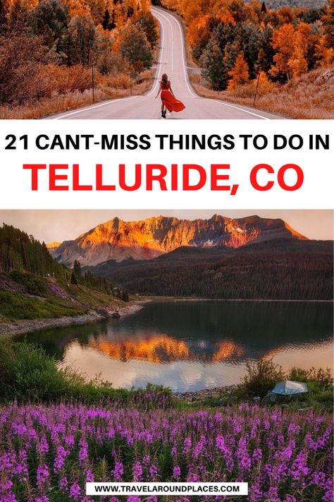 21 Can’t-Miss Things to do in Telluride Colorado | unique things to do in telluride | cool things to do in telluride | outdoor things to do in telluride | best things to do in telluride | places to visit in telluride | #thingstodo #bucketlist #telluride Telluride Colorado Fall Outfits, Things To Do In Telluride Colorado, Telluride Colorado Fall, Ouray Colorado Things To Do, Telluride Hikes, Telluride Fall, Telluride Colorado Summer, Colorado Telluride, Colorado In The Fall