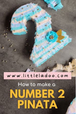 Number 2 Pinata, Diy Birthday Number, Make A Pinata, Number Pinata, How To Make Pinata, Birthday Pinata, Flower Birthday Party, Piñata Ideas, Diy Pinata