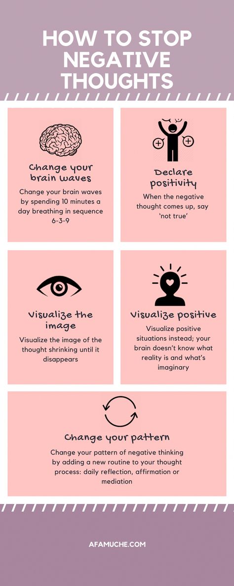 How To Stop Negative Thoughts Infographic, positive growth infographic, growth mindset, positive tips for growth, personal development, self-improvement, #self-care, #personal development Stop Negative Thoughts, Selamat Hari Valentine, Positivity Mindset, Attitude Positive, John Maxwell, Positive Images, Mental Training, Brain Waves, Mindset Quotes