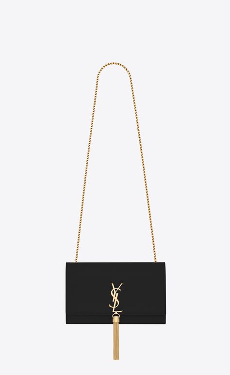 Saint Laurent Store, Ysl Kate, Bag With Tassel, Saint Laurent Handbags, Vintage Ysl, Medium Bag, Ostrich Leather, Wallet Chain, Leather Tassel