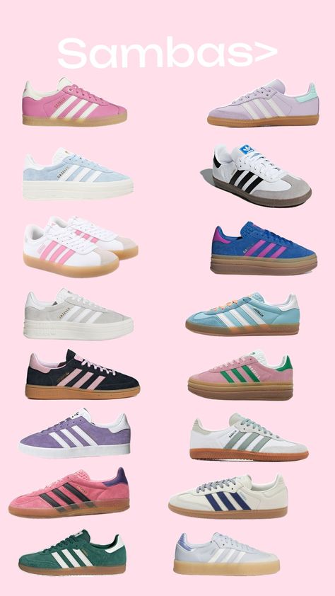 sambas Nike Sambas, Nike Samba, Samba Colors, Sambas Colorful, Adidas Samba Colours, Adidas Samba Decorated, Adidas Samba Decon, Addis’s Samba, Pretty Shoes Sneakers