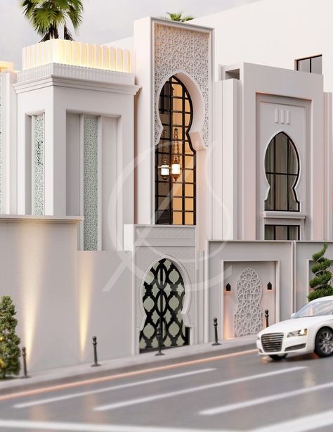 Islamic Architecture House, Arabic Villa, Dekorasi Maroko, Architecture Structure, Mosque Design, Classic House Exterior, Classic House Design, Modern Villa Design, Structure Architecture