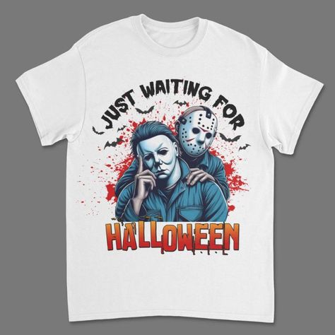 Unisex Tee - Unisex Sizing - Made To Order 100% Cotton. Classic Fit Size Runs True To Size Please Wash In Cold Water At First Time Size: S, M, L, Xl, 2xl Print: Screen Printing Jason Voorhees And Michael Myers, Jason And Michael, Michael Meyers, Michael Meyer, Waiting For Halloween, Halloween Jason, Slasher Film, Print Screen, Jason Voorhees