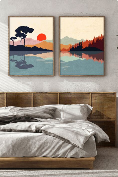 Colourful Landscape, Prints Bedroom, Boho Painting, Future World, Prints Abstract, Foto Poses, Indian Art Paintings, Nature Art Painting, Diy Canvas Art Painting