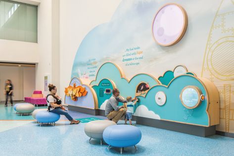 Hospital Lobby, Children Hospital Design, Hospital Patient, Kindergarten Interior, Kids Cafe, Kindergarten Design, Children Hospital, Hospital Design, Design Theme