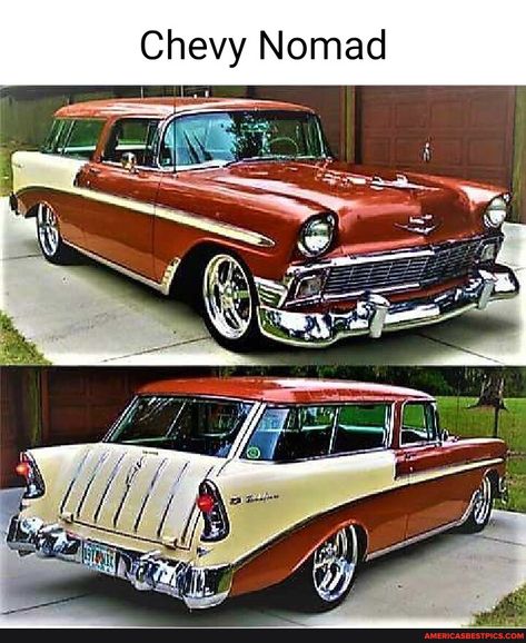 Station Wagon Cars, Classic Cars Chevy, Chevy Nomad, Hot Rods Cars Muscle, Wagon Cars, Chevy Cars, Auto Retro, Pinewood Derby, Chevy Muscle Cars