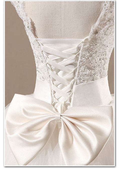 cheap wedding dresses Ball Gown Lace Bowknot by Charmbride on Etsy, - http://goo.gl/ZxAbG8 Gown With Bow At The Back, Ribbon Back Dress, Wedding Dresses Ball Gown Lace, Wedding Dress Bow, Low Cost Wedding, Tulle Balls, Cheap Wedding Dresses, Tulle Ball Gown, Princess Style