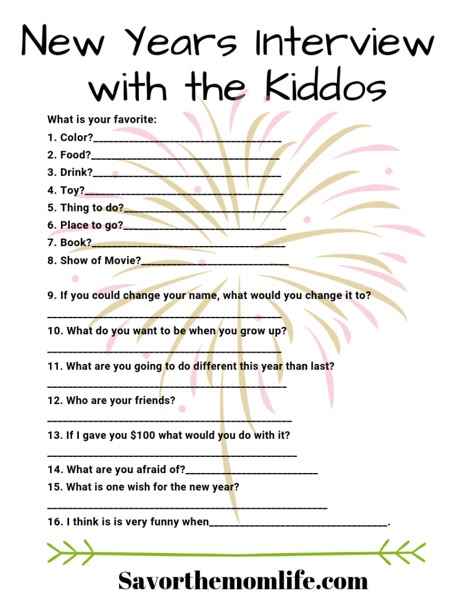 New Years Eve Science Experiments, New Years Interview For Kids, New Years With Kids, Family New Years Eve, New Years Eve Traditions, New Year's Eve Crafts, Kids New Years Eve, New Year's Eve Activities, New Years Eve Games