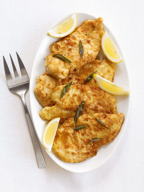 Lemon-Sage Chicken Cutlets Sage Chicken, Chicken Cutlet Recipes, Food Network Chefs, Cutlets Recipes, Chicken Entrees, Food Network Magazine, Chicken Cutlets, Top Recipes, Kitchen Food