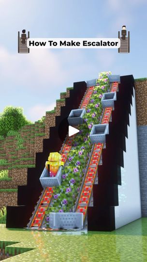 2M views · 164K reactions | Minecraft Escalator Tutorial #minecraft #minecrafttutorial #minecraftbuilds | Sama Builds | samabuilds · Original audio Minecraft Modern Bridge, Stair Ideas Minecraft, Minecraft Stairs Outside, Minecraft Elevator, Minecraft Stairs, Minecraft Library, Library Ladder, Elevator Design, Minecraft Modern