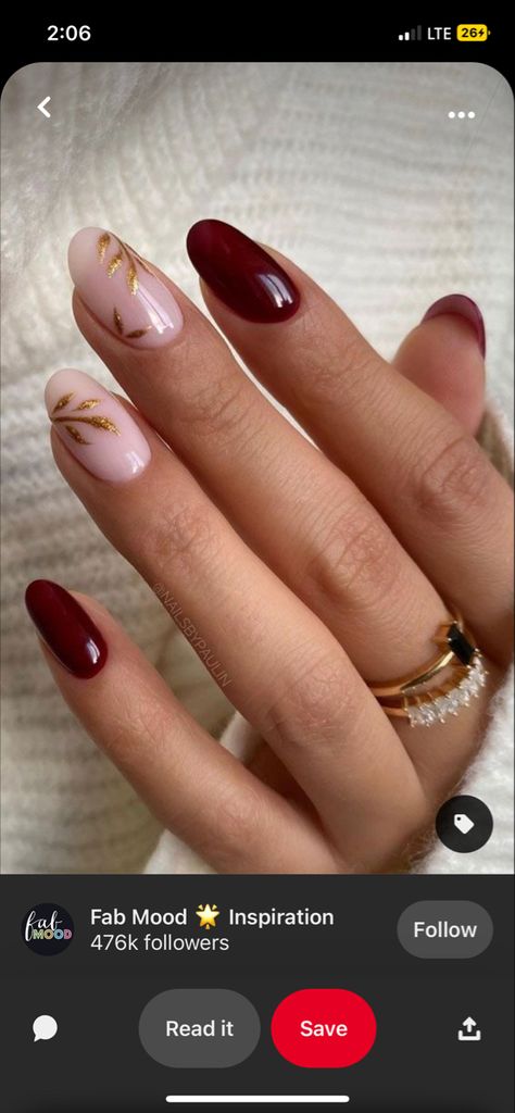 Cranberry Nails, Burgundy Nail Designs, Brown Acrylic Nails, Classy Nail Designs, Fall Gel Nails, Nail Time, Classy Acrylic Nails, Really Cute Nails, Cute Gel Nails