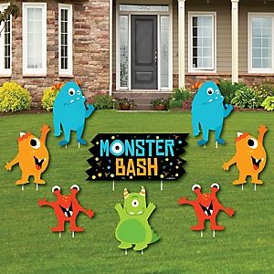 Little Monster Party, Monster First Birthday, Monster Shapes, Monster Birthday Party, Monster Decorations, Little Monster Birthday, Monster 1st Birthdays, Lawn Decorations, Custom Yard Signs