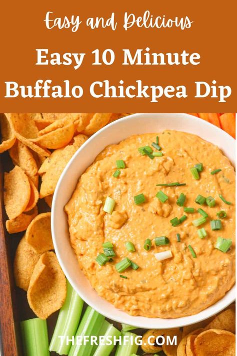 Buffalo Chickpea Dip, Vegan Buffalo Dip, Vegan Buffalo Sauce, Veg Appetizers, Chickpea Dip, Buffalo Tofu, Buffalo Chickpea, Alpha Gal, Cream Cheese Recipes Dip