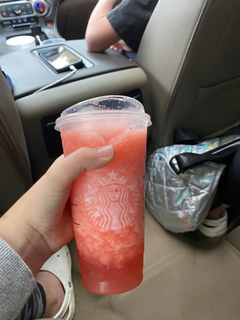 Strawberry Acai Refresher, Strawberry Acai, How To Order Starbucks, Starbucks Drinks Recipes, Drink Up, Food Videos Desserts, Frozen Strawberries, Starbucks Drinks, Lemonade