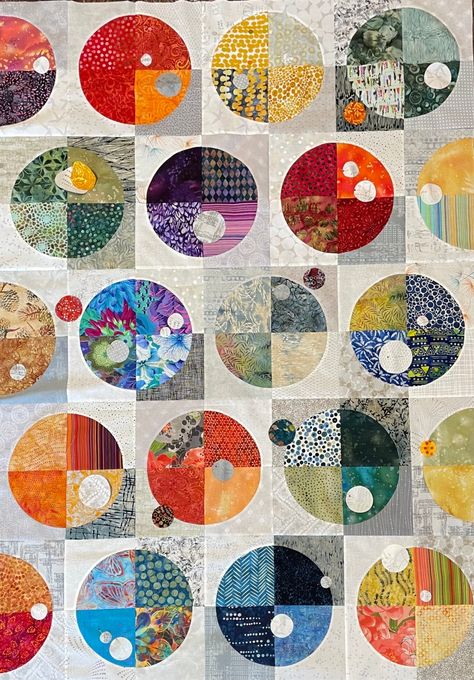 jmn | Creative Endeavours | Page 12 Quilt Circles, Happy Quilts, Circle Quilt Patterns, Drunkards Path Quilt, Drunkards Path, Asian Fabric, Circle Quilts, Scrap Quilt Patterns, Scrap Quilt