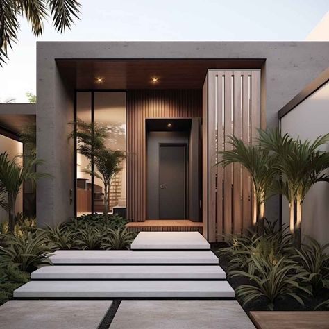 House Front Door Design, Modern Entrance Door, Main Entrance Door Design, Contemporary House Exterior, Entrance Gates Design, Home Door Design, Modern Entrance, Modern Villa Design, Entrance Door Design