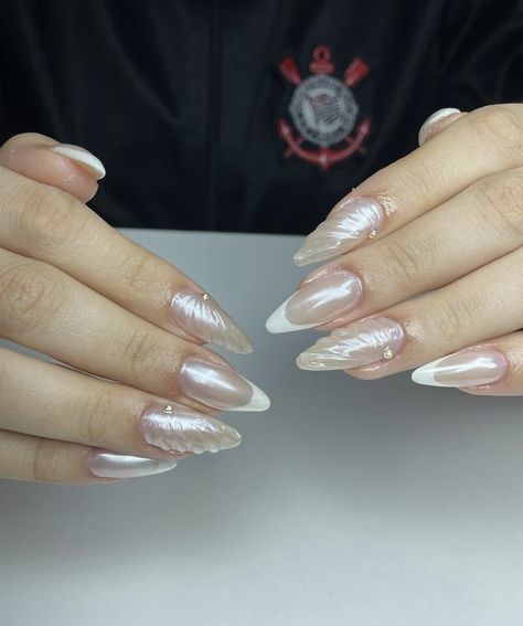 Angel Costume Nails, Angel Wing Nails, Angel Nail Art, Random Nails, Grad Nails, Nails Birthday, Angel Nails, Simple Gel Nails, Summery Nails