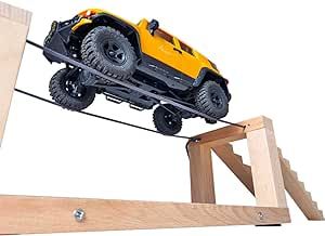 Tight Rope Drive Challenge RC Crawler Truck Stairs & Rope Bridge Obstacle 1/24 1/18 Scale RC Course Track（NO Truck Included） Rc Rock Crawler Track, Rc Rock Crawler Course, Rc Crawler Course, Crawler Course, Rc Car Track, Rc Track, Rope Bridge, Rc Rock Crawler, Body Scale