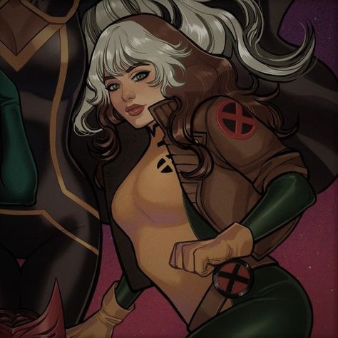 Rouge Xmen Comic, Rogue Xmen Costume, Women Of Marvel, Marvel Comics Women, Rogue Comics, Rogue Xmen, Gambit X Men, Marvel Rogue, Xmen Art