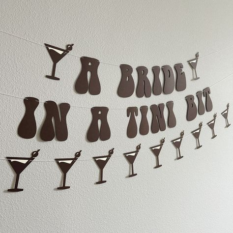 Raise a toast to the bride with our espresso martini-themed 'A Bride in a Tini Bit' banner! 🍸💍 Perfect for adding a touch of sophistication and fun to bachelorette parties or bridal showers. Celebrate the bride-to-be with a blend of elegance and excitement! 🎉✨ #BrideInATiniBit #EspressoMartini #BridalShower #CelebrateInStyle Scorpio Party Decorations, 28th Birthday Ideas, 30th Birthday Ideas, Martini Party, 30th Birthday Themes, 30th Birthday Bash, Themed Bachelorette Party, Bachelorette Party Banners, 39th Birthday