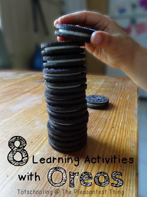 Oreo Activities, Oreo Party, Hands On Learning Activities, Montessori Math Activities, Preschool Homeschooling, Homeschooling Activities, Toddler Math, School Age Activities, Stem Classes