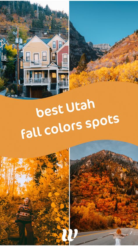 Utah Fall Colors: 14 Insanely Beautiful Places To Find Fall Foliage Utah Fall Aesthetic, Utah Autumn, Utah Fall, Ogden Utah, Provo Utah, Logan Utah, Us Travel Destinations, Best Places To Travel, Autumn Trees